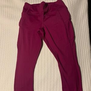 Athleta Contender laser cut legging exotic fuchsia size small